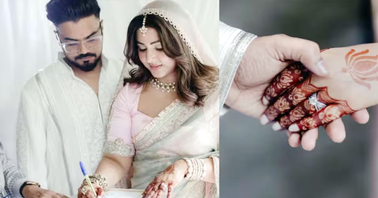ক্যানসার অবস্থায়ই বিয়ে করলেন হিনা খান
